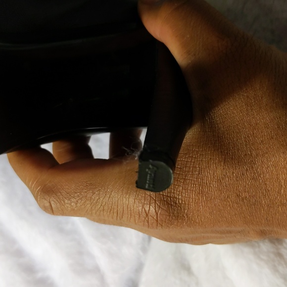 Michael Kors| Aria Black Leather Ankle Boots 4" Heels Gold Toned Stud Detailing - Picture 6 of 14